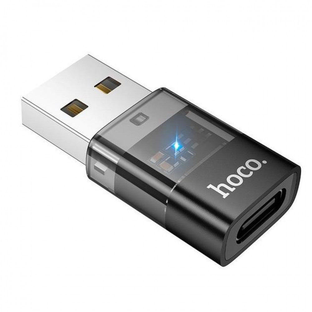 Adapter USB A To USB C Hoco UA36C — Black