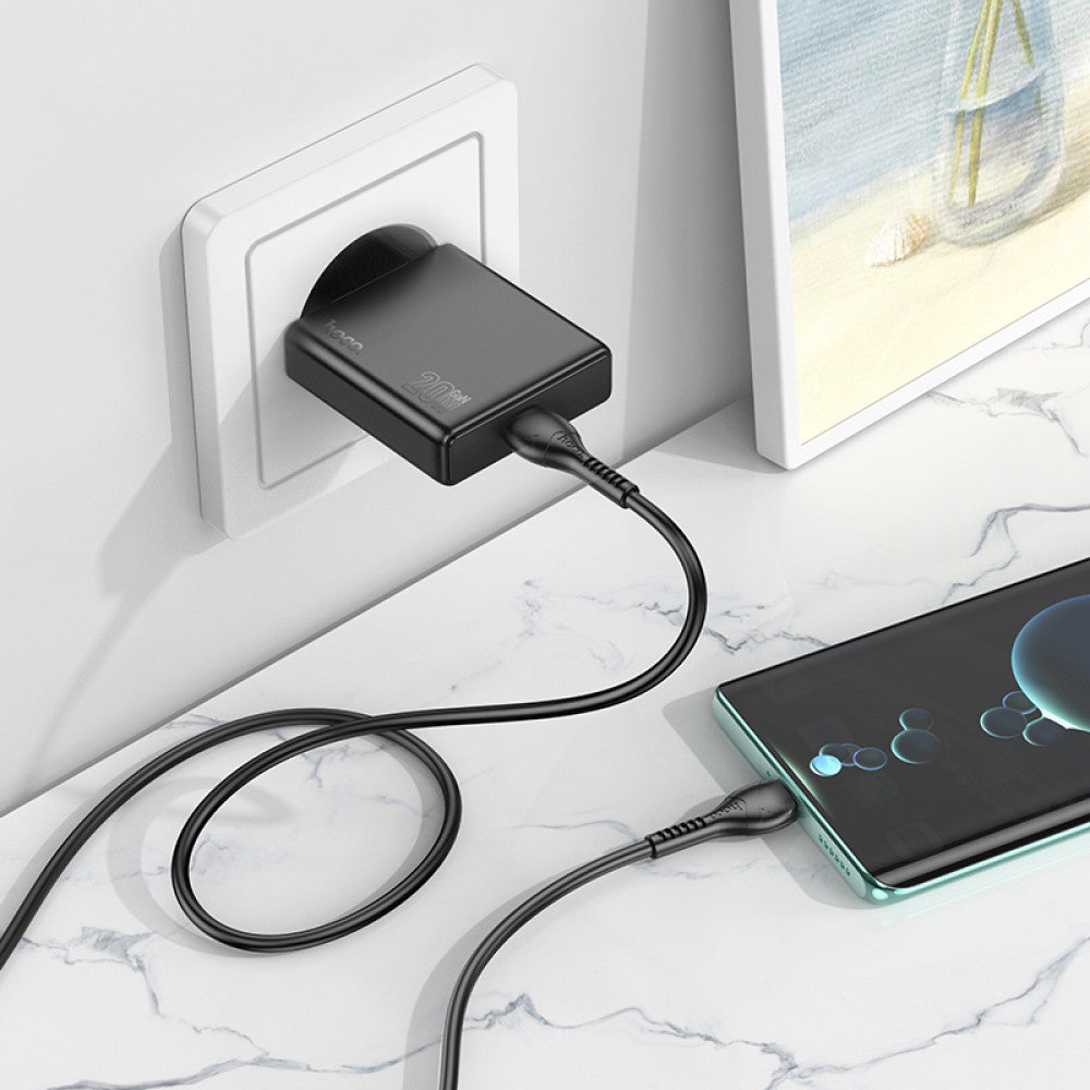 Home Charger | 20W | PD3.0 — Hoco N37 — Black