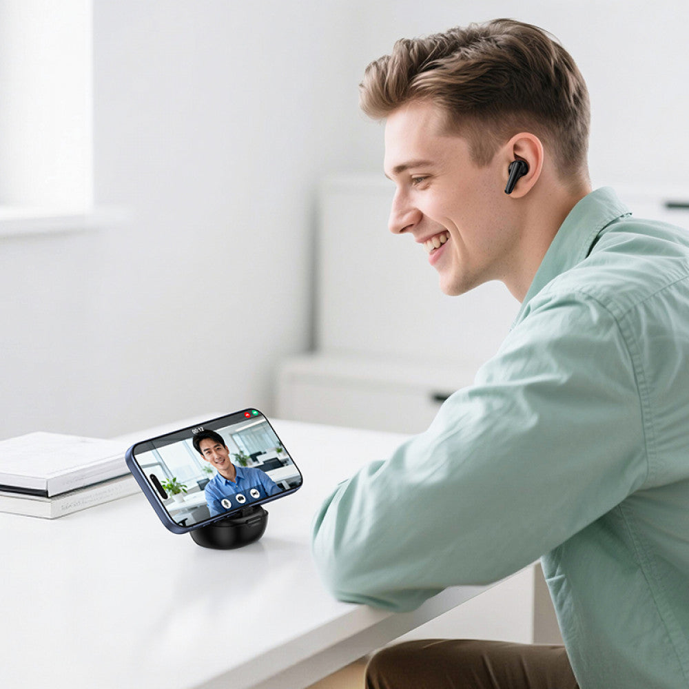 Bluetooth гарнітура TWS Hoco EQ100 — White