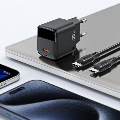 Зарядное устройство для Acefast A115, 30 Вт, PD, кабель USB-C – USB-C (1.2 м)