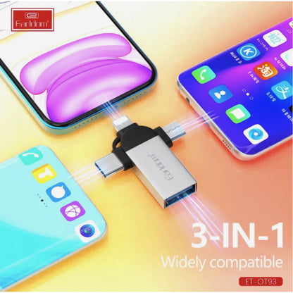 Adapter OTG USB3.0 To Micro USB , Lightning , USB C — Earldom ET-OT93
