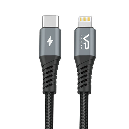 Кабель USB C to Lightning 20W PD (1m) Veron CL09s Nylon