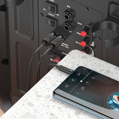 Cable Aux to 2 RCA (1m) Hoco UPA28 — Black