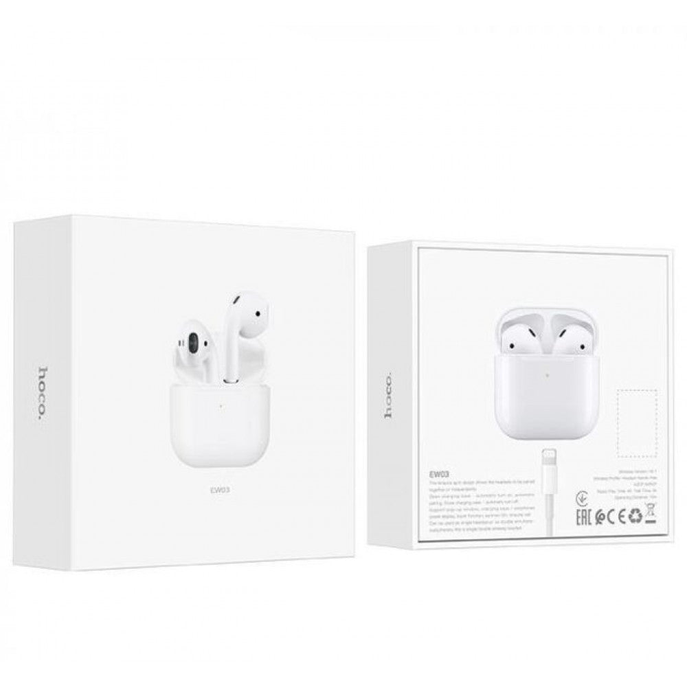 Bluetooth гарнітура TWS Hoco EW03 Plus — White