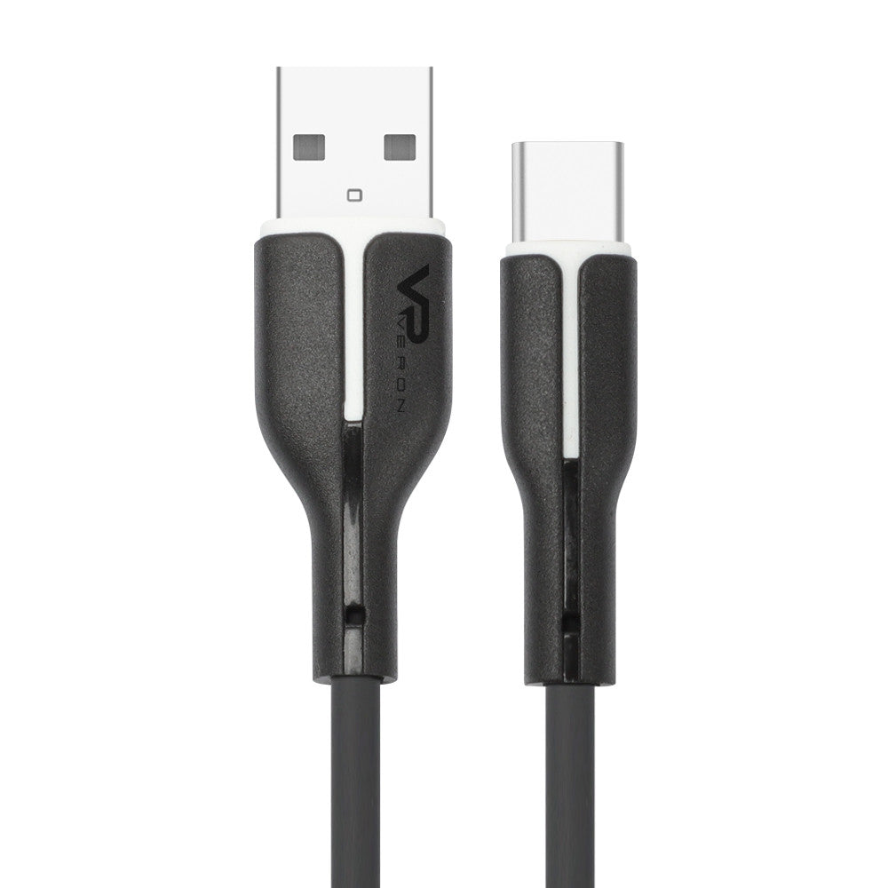 Кабель USB C 3A (1m) Veron SC06 Silicon — Black
