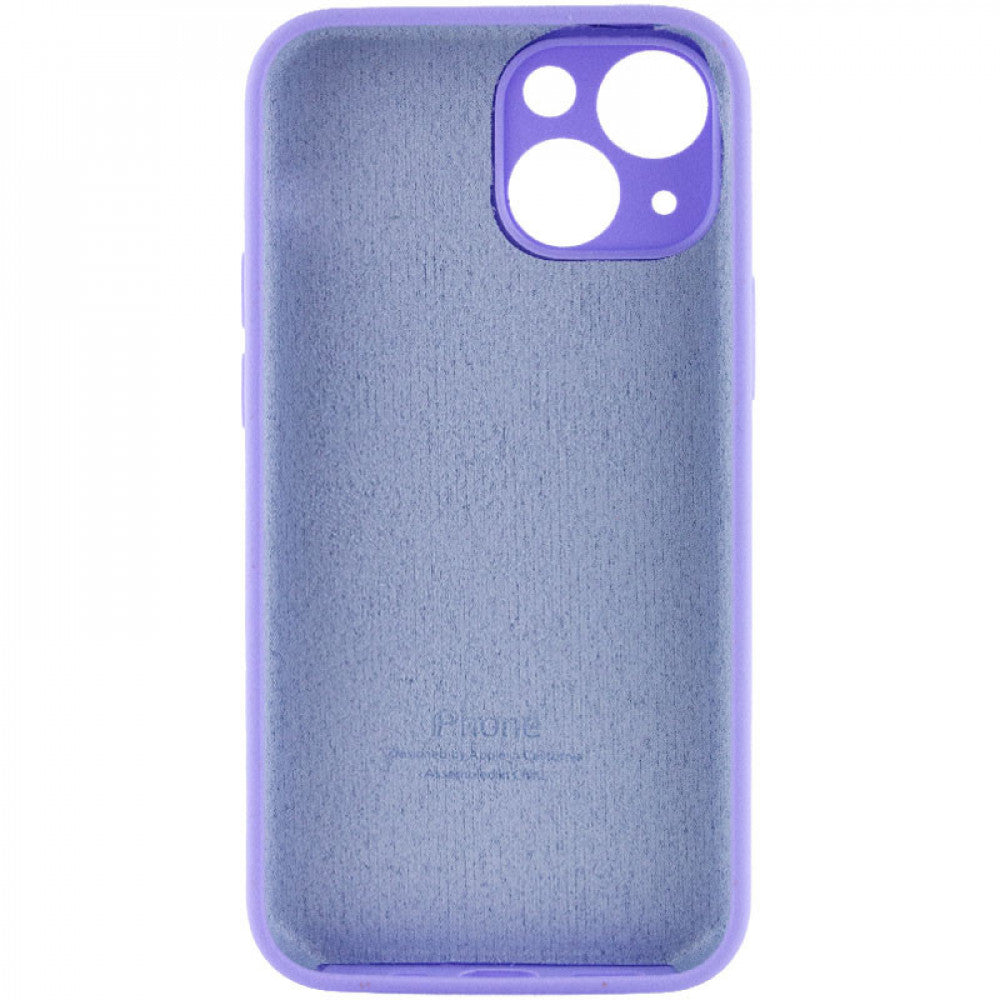 Original Silicone Case with protective camera iPhone 14 — Lilac (5)