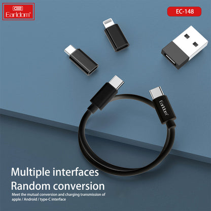 Кабель 3 in 1 ( L , M , С ) 2A (1m) — Earldom EC-148