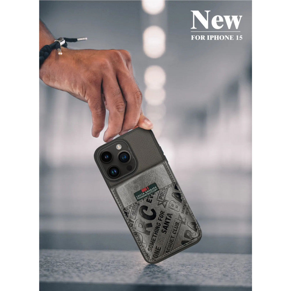 Polo Timothy Leather Case iPhone 15 Plus — Black