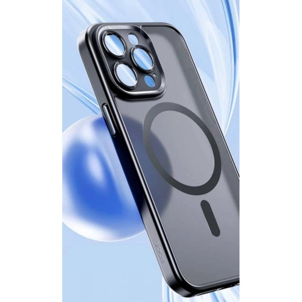Rock Guard Anti-drop Series TPU Case with Magsafe iPhone 15 — Titanium Black