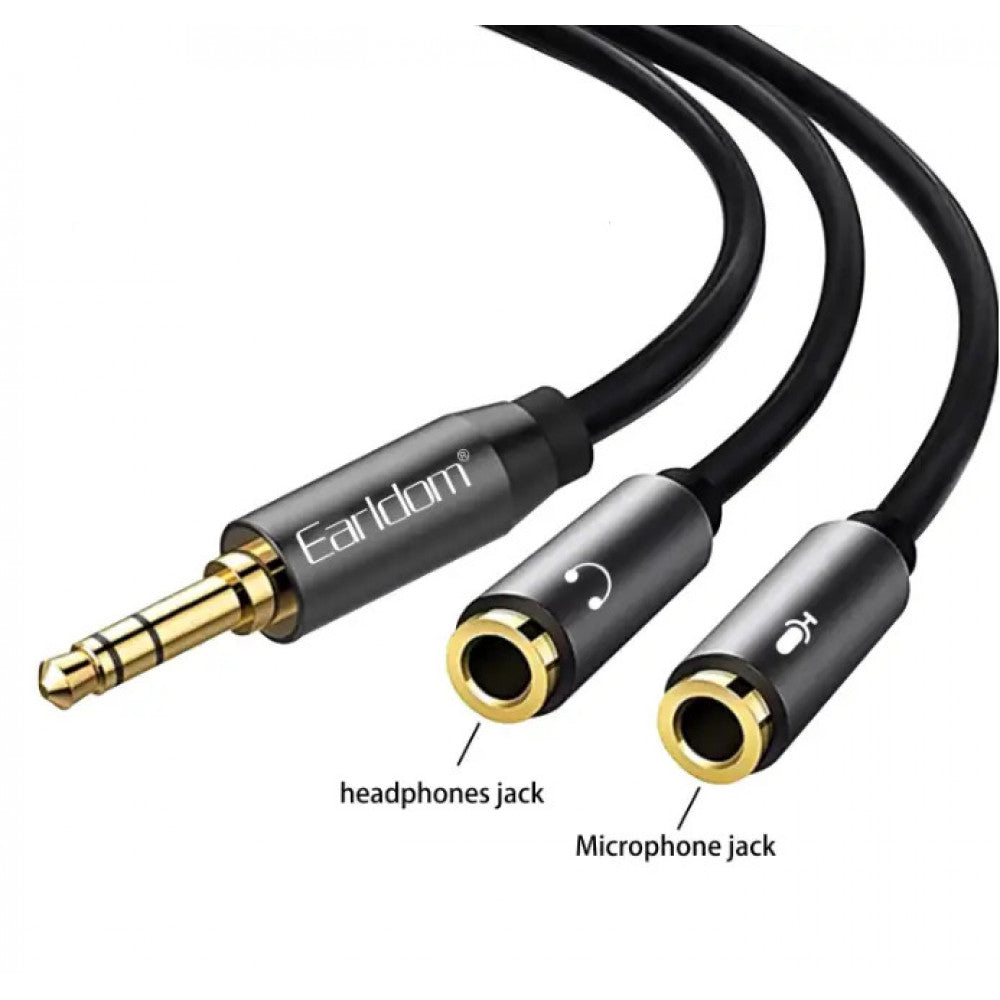 Кабель Aux (1m) Earldom ET-AUX202 — Silver