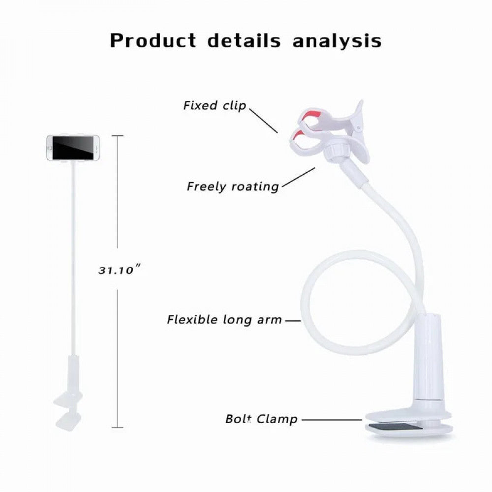 Підставка для планшета та телефону Plastic lazy — White