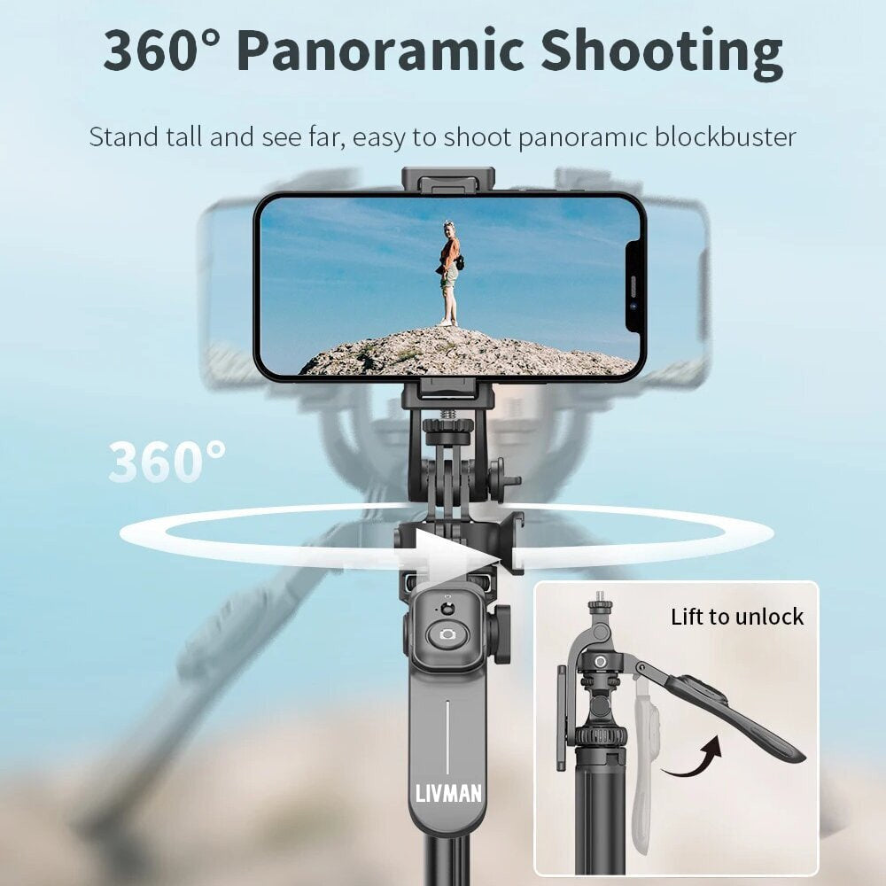 Monopod Tripod C05 | 2m Balanced and stable shooting multifunctional expansion of the metal tripod selfie stick