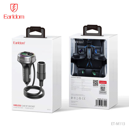 Fm Modulator MP3 | Car Charger | 3.0A | 2U | 1C — Earldom ET-M113