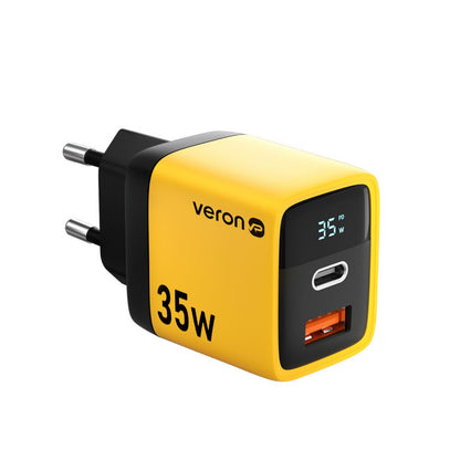 Home Charger | 35W | GaN | Digital Display PD+QC — Veron TC-35