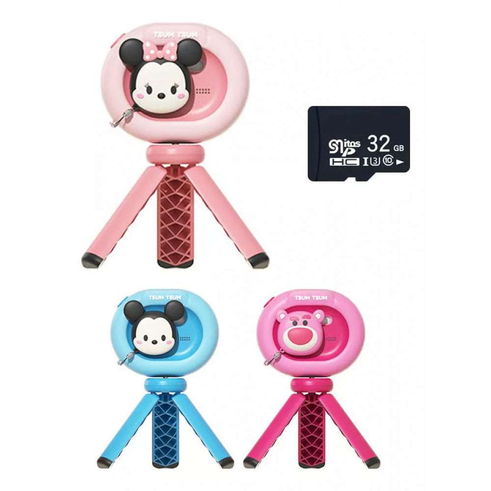 Детский фотоаппарат Детская камера Disney K62, 2,4″, Full HD, USB-C, карта памяти 16 ГБ Минни Пинк
