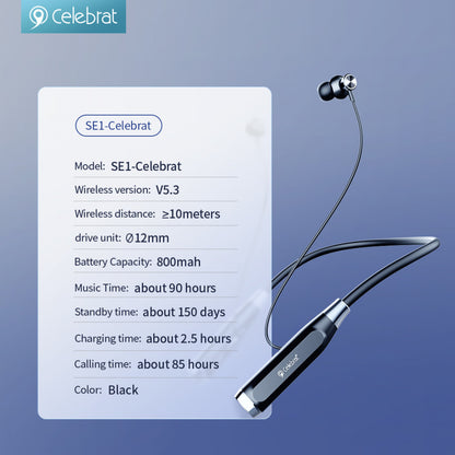 Навушники Bluetooth Celebrat SE1 — Black