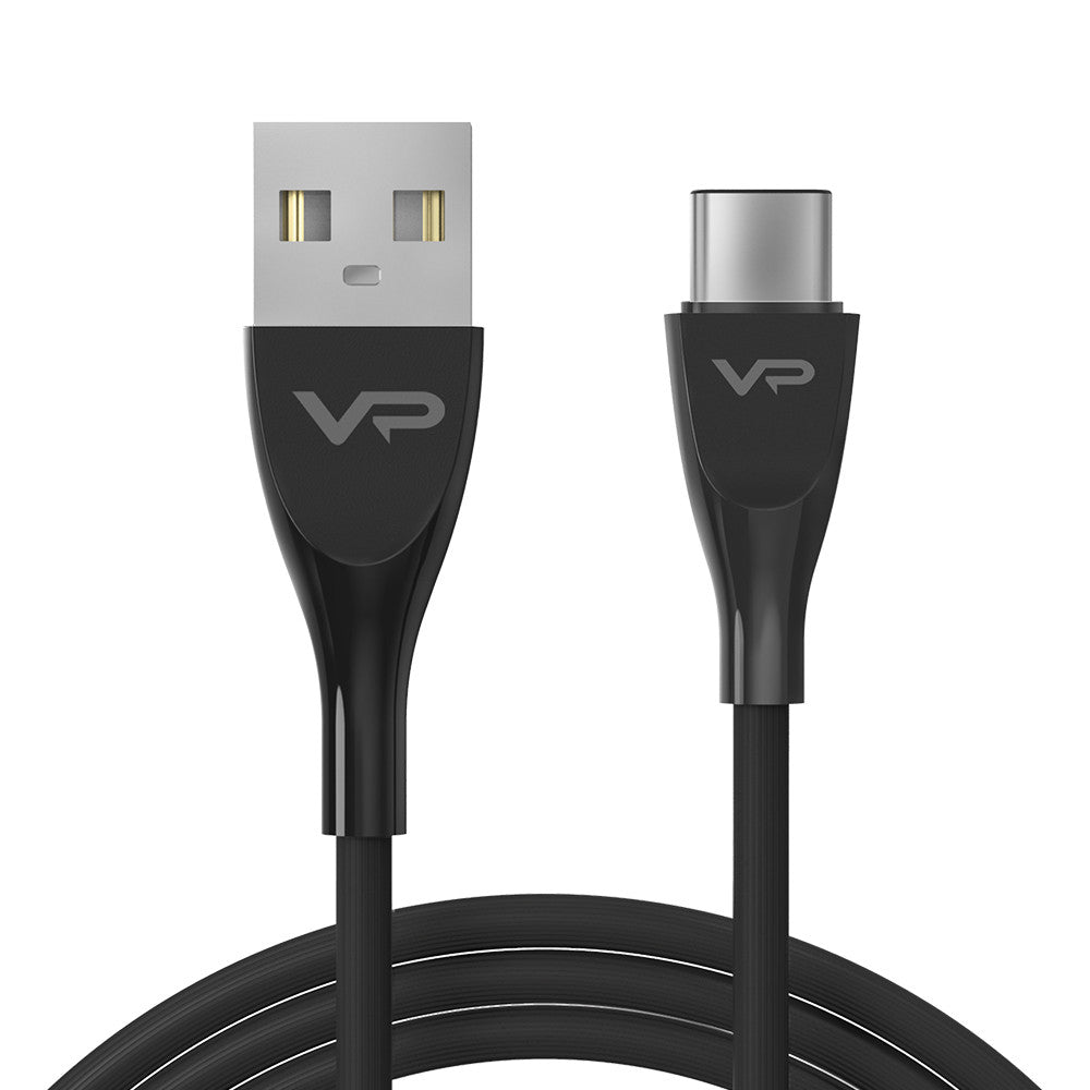 Кабель USB C 3A (1m) Veron SC08 Silicon — Black