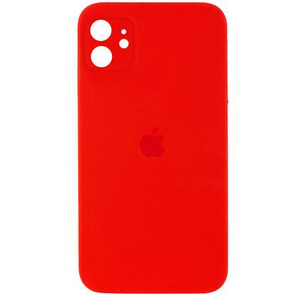 Original Silicone Case with protective camera iPhone 12 — Red (14)