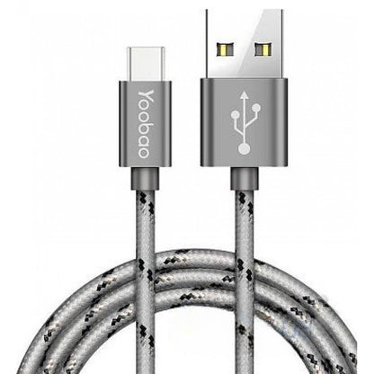 Кабель USB C 2A (1m) Yoobao YB415C — Gray