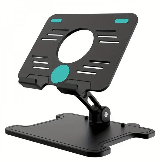 Phone & Tablet Stand — Desktop Biaxial Foldable Metal Grey K-605