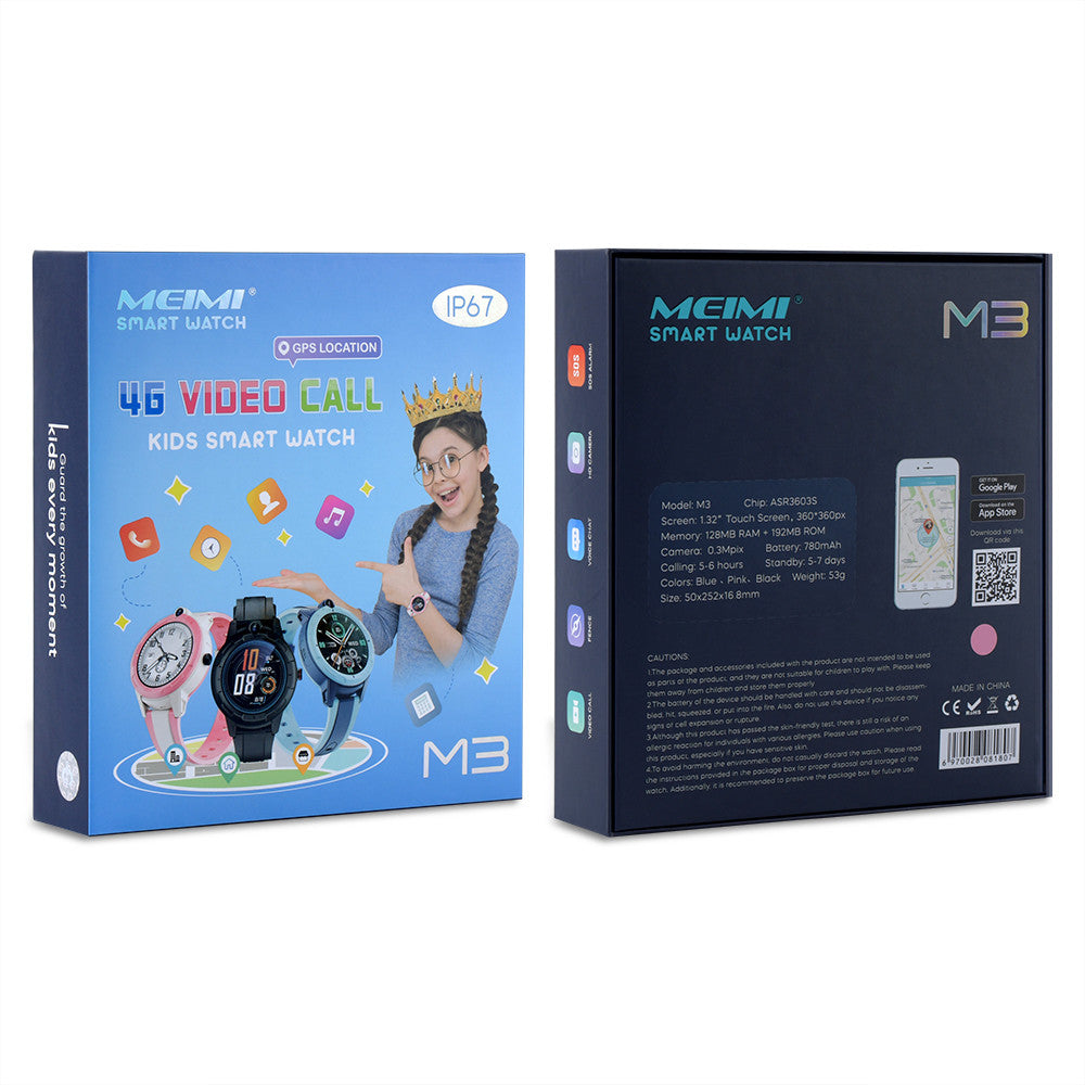 Детские смартчасы Smart Baby Watch Xiaomi M3MAX Waterproof с GPS трекером 4G