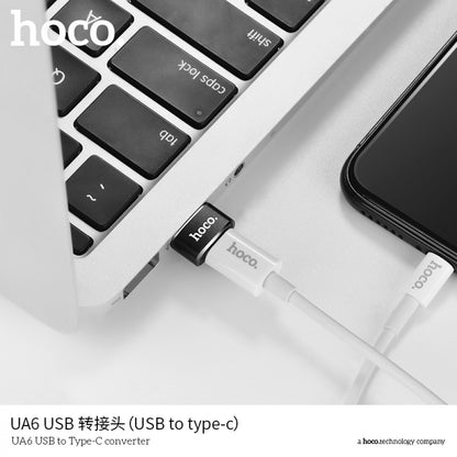 Adapter USB A To USB C Hoco UA6 Black