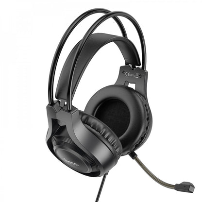 Gaming Headset 3.5mm & USB — Hoco W106 Tiger — Black