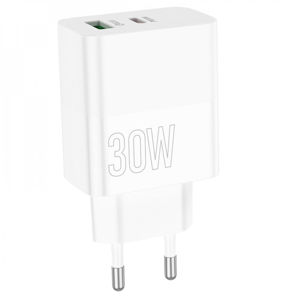 Home Charger | 30W | PD | QC3.0 — Borofone BA75A — White