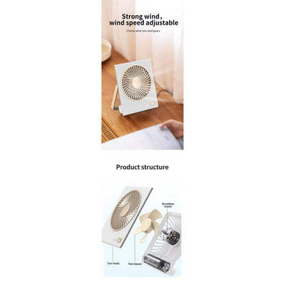 Портативный мини вентилятор WT-L19 - 1200 mAh — Black