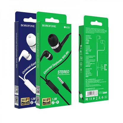 Навушники з мікрофоном 3.5mm Borofone BM39 Refined - Black