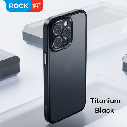 Rock Guard Touch Protection Case Anti-drop Lens Protection — iPhone 15 Pro Max — Titanium Black