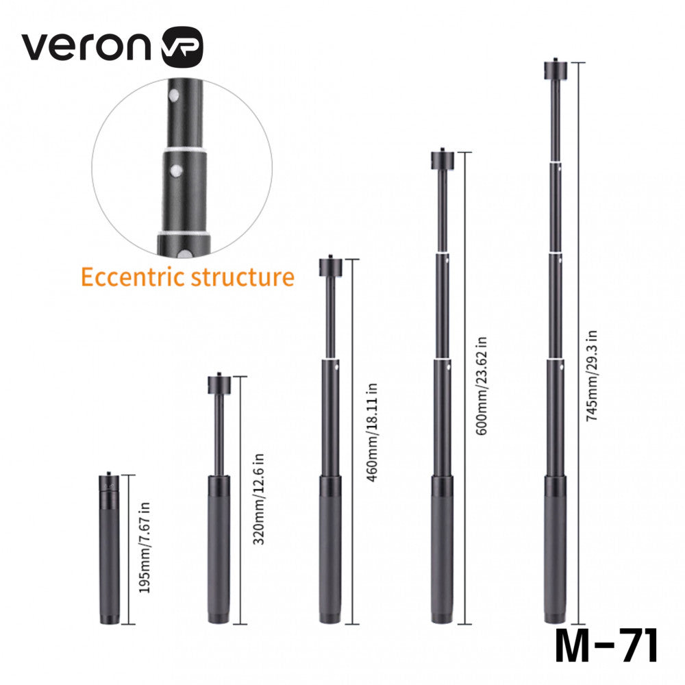 Удлинитель на штатив/трипод/монопод 0.71m ¼ Veron M-71
