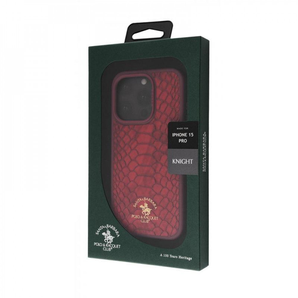 Polo Knight Leather Case iPhone 15 Pro - Red