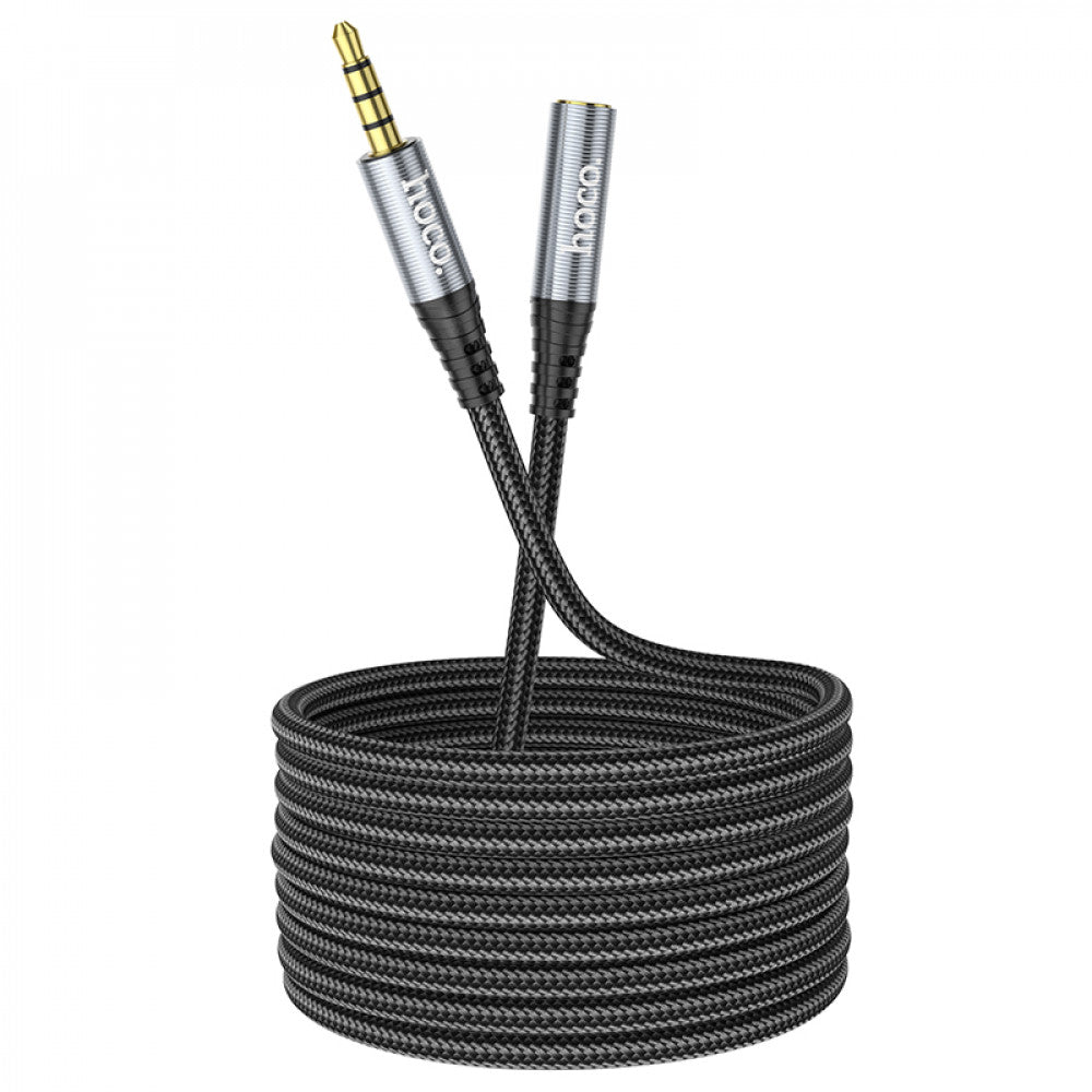 Cable Aux (Male to Female) (2m) Hoco UPA20 — Metal Gray