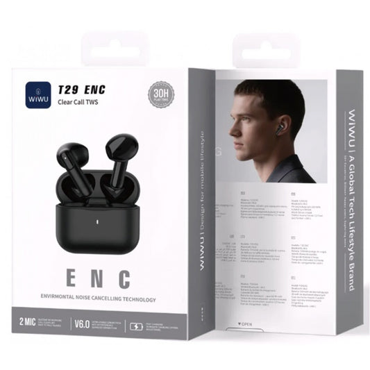 Bluetooth гарнітура TWS Wiwu T29 — Black