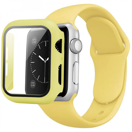 Ремінець Silicon & Glass Apple Watch 42 mm — Yellow