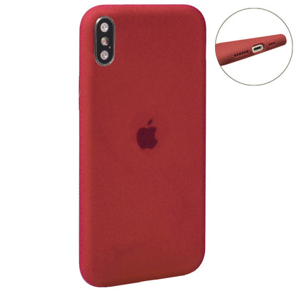 Original Silicone Case Full Size iPhone X ; XS — Red (14)