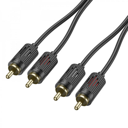 Cable 2 RCA To 2 RCA (1m) Hoco UPA29 — Black