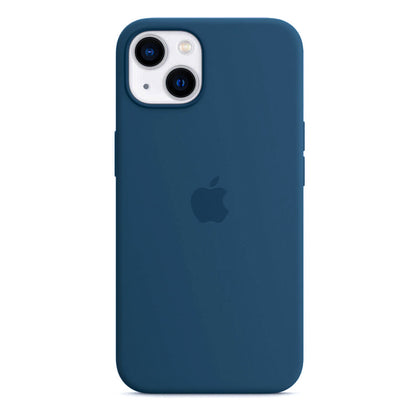 Original Silicone Case Full Size iPhone 14 Pro 6.1" — Blue Bird Feather (74)