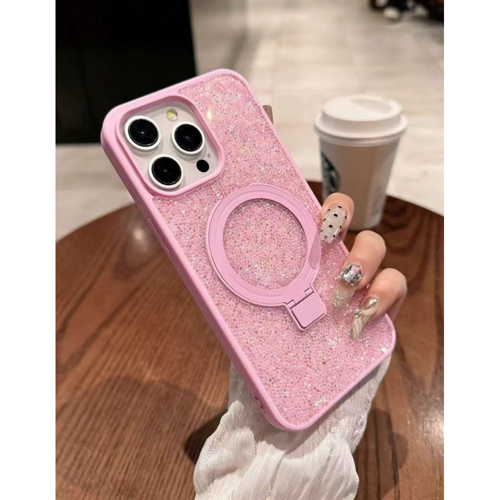 Swarovski Stand Case with MagSafe iPhone 14/13 — Pink