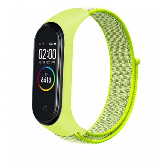 Ремінець Nylon Xiaomi Mi Band 5 6 7 — Neon Yellow