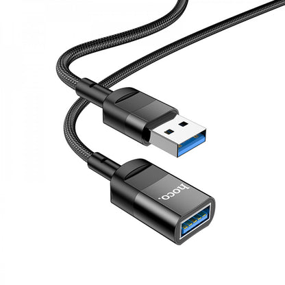 USB male to USB female Data Cable Hoco U107 — Black