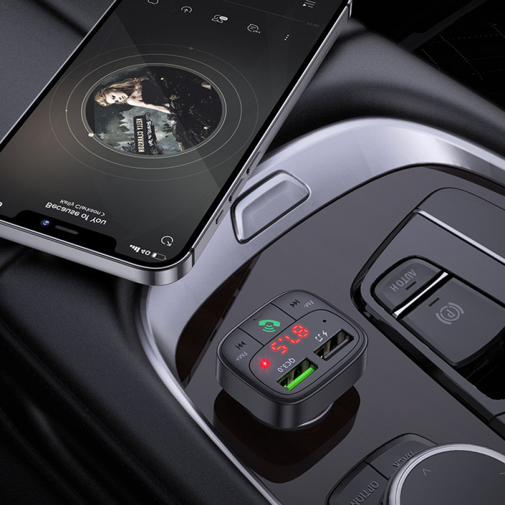 FM Transmitter MP3 | Car Charger | 3.1A | QC3.0 1U - Hoco E59
