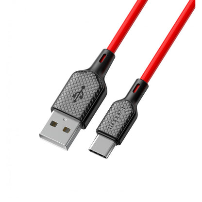 Cable USB C 2.4A (1m) — Earldom EC-154C — Red