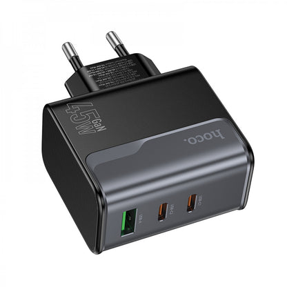 Home Charger 70W 2PD QC 3.0 Hoco CS75A — Black