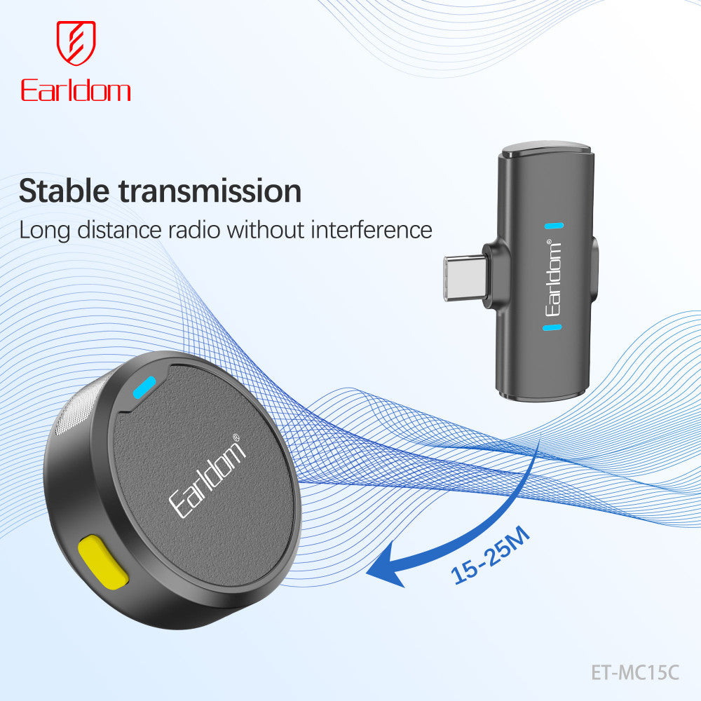 Беспроводной микрофон для телефона USB C — Earldom ET-MC15C
