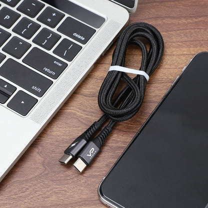 Кабель USB C to C 20W PD (0.25m) Veron C09s Nylon