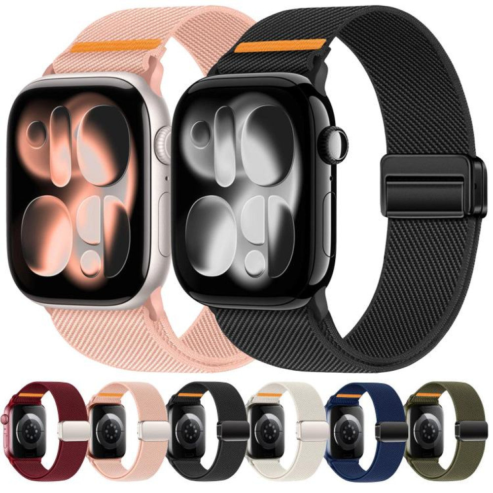 Ремінець Striped Magnetic Buckle Strap Apple Watch 38 mm 40 mm 41 mm — Starlight