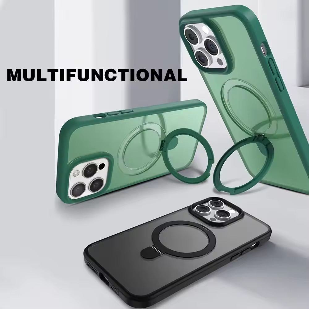 Matte Guard Ring Case With MagSafe iPhone 15 - Black