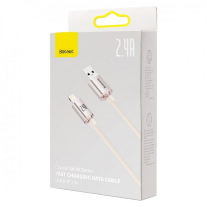 Кабель Lightning 2.4A (1.2m) Baseus (CAJY0011) Crystal Shine Series — CAJY001104 Pink
